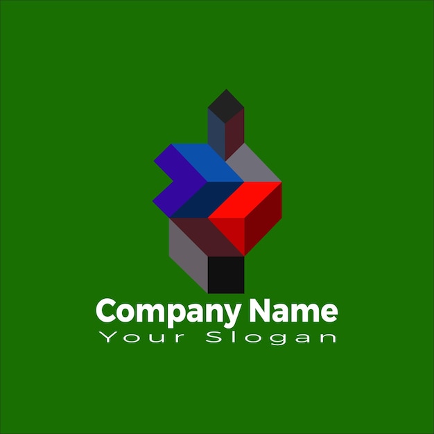 Diseño de logotipo moderno de empresa abstracta