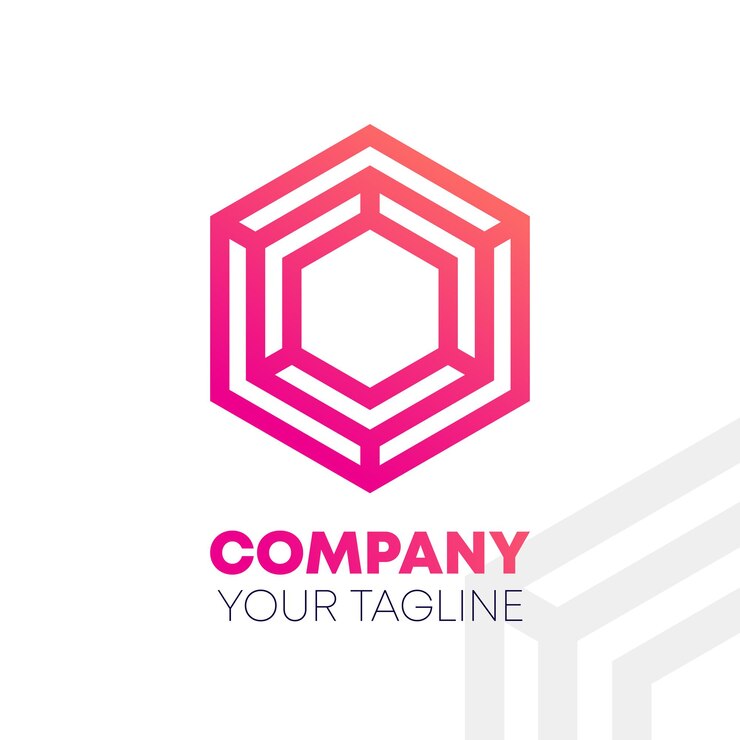 Vector diseño de logotipo moderno de forma abstracta de hexágono