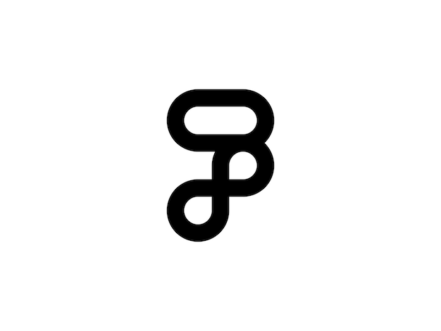 diseño de logotipo moderno de la letra F con símbolo de bucle infinito