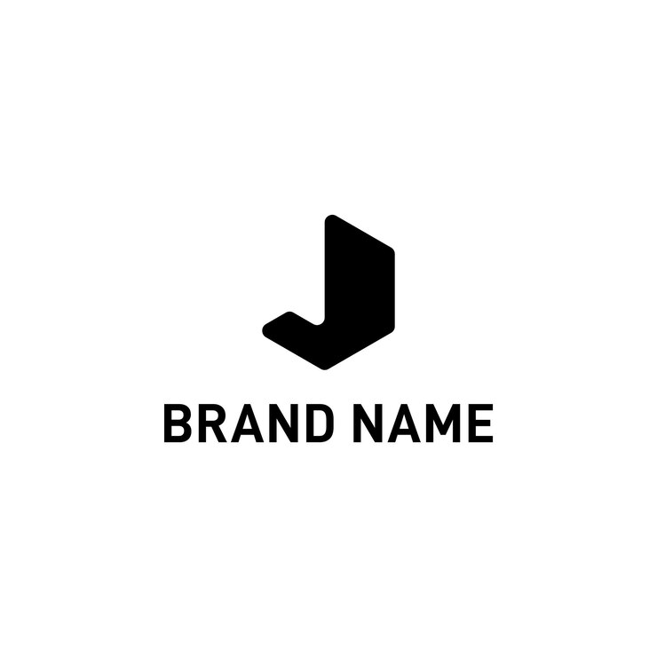 Diseño de logotipo moderno letra j