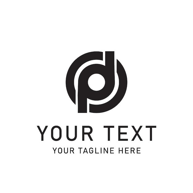 Diseño de logotipo moderno letra p