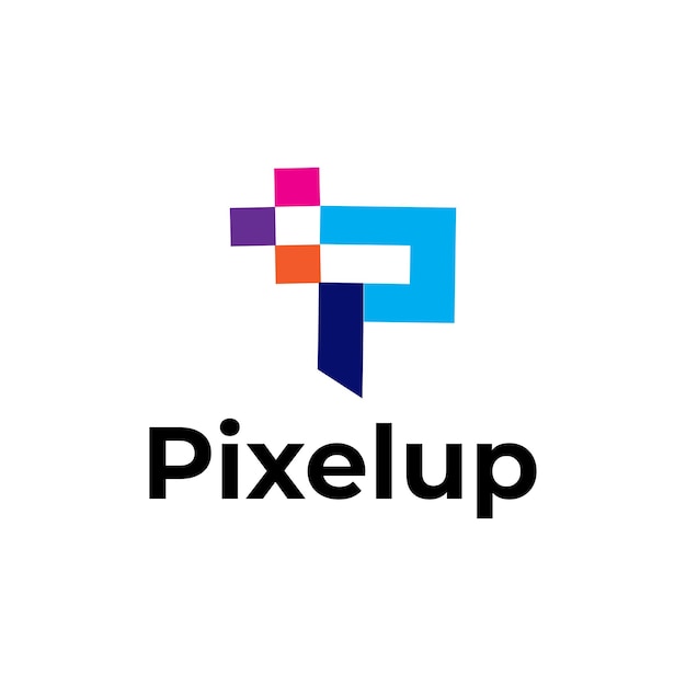 Diseño de logotipo moderno de letra P