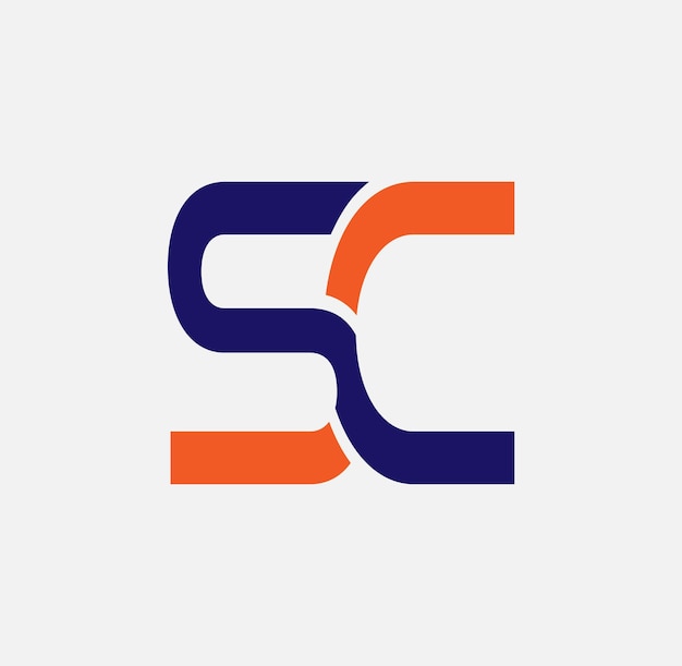 Diseño del logotipo moderno de la letra SC Creative