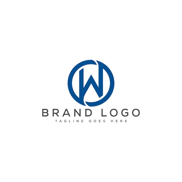 Diseño de logotipo moderno letra w