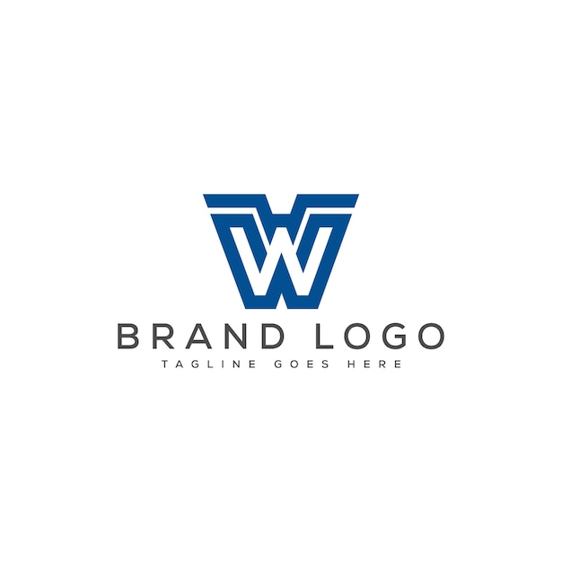 Diseño de logotipo moderno letra w