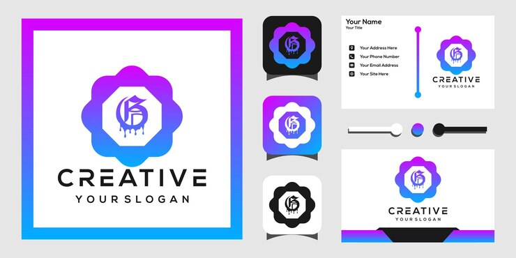 Vector diseño de logotipo moderno letras g y flores