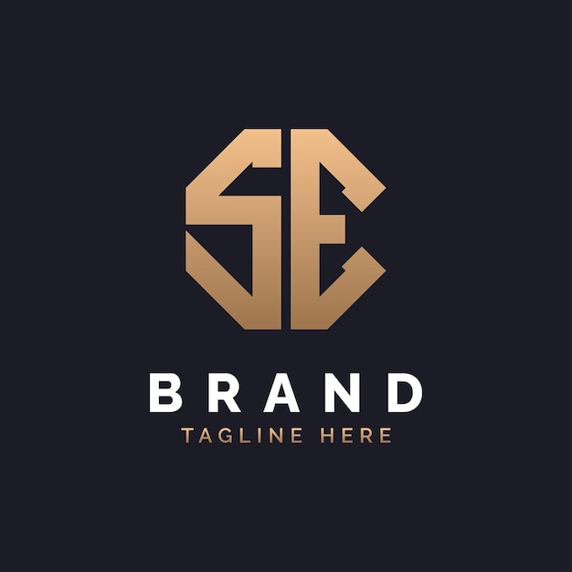 Diseño de logotipo SE Moderno Minimal Elegante y Lujo Logotipo SE Alfabeto Letra Diseño de Logotipo SE para la identidad empresarial corporativa de la marca