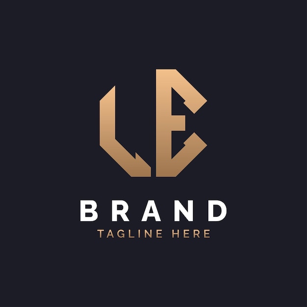 Diseño de logotipo LE Moderno Minimal Elegante y lujoso Logotipo LE Alfabeto Letra Logotipo LE Diseño para la identidad empresarial corporativa de la marca