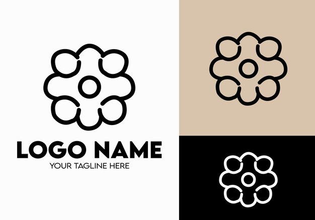 Diseño de logotipo moderno minimalista y abstracto para empresas Monograma creativo profesional Botani