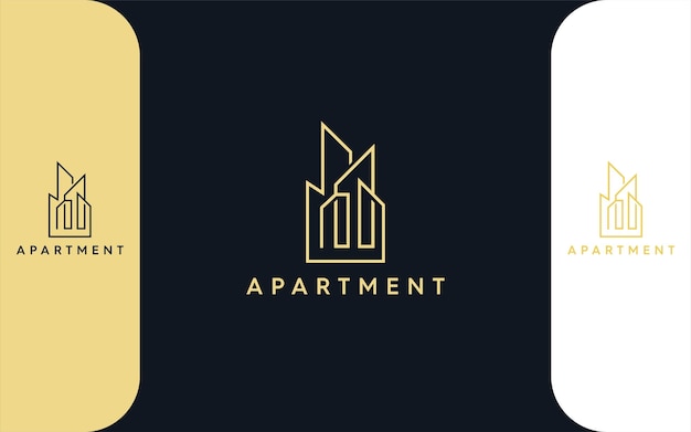 Vector diseño de logotipo moderno y minimalista de bienes raíces