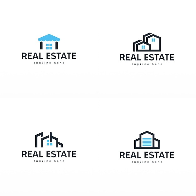Diseño de logotipo moderno minimalista de bienes raíces