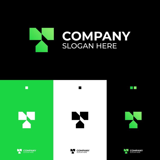 Diseño de logotipo moderno y minimalista con formas geométricas