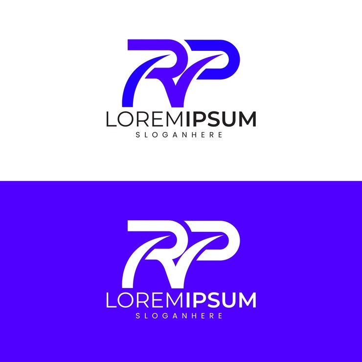 Vector diseño del logotipo moderno minimalista de la letra rp
