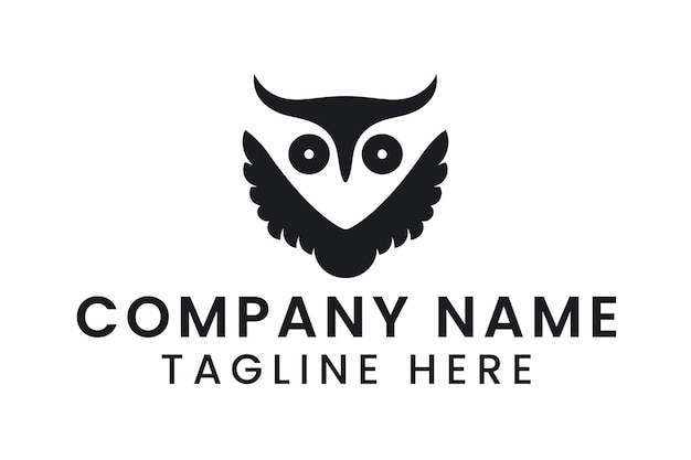 Diseño de logotipo moderno minimalista y lindo de búho