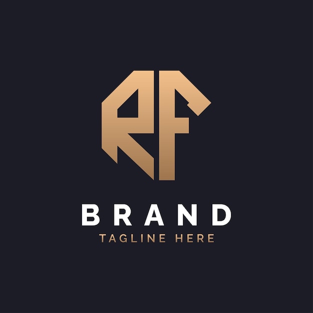 Diseño de logotipo moderno mínimo elegante y lujoso logotipo RF alfabeto letra RF diseño de logotipo para la identidad empresarial corporativa de la marca