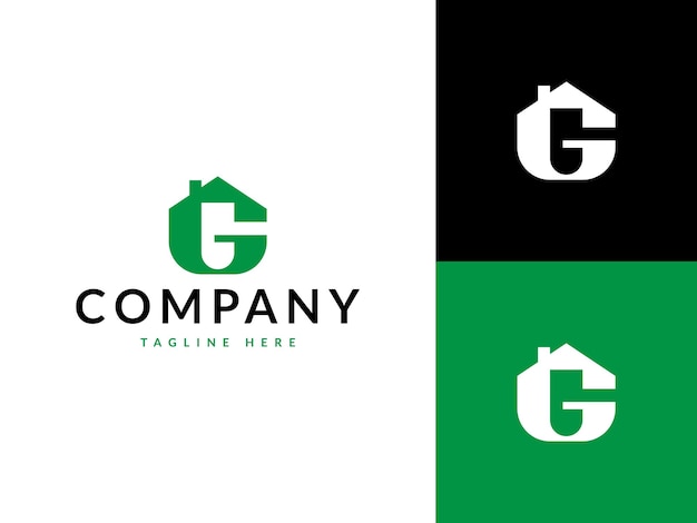 diseño de logotipo moderno de propiedad inmobiliaria de la simple letra G