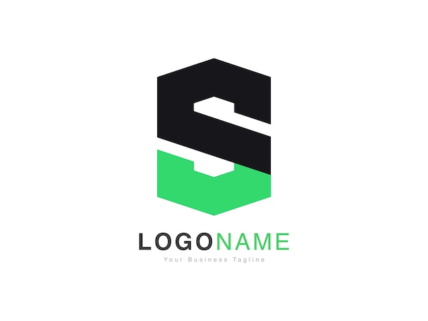 Diseño de logotipo moderno S OS y SO letra inicial