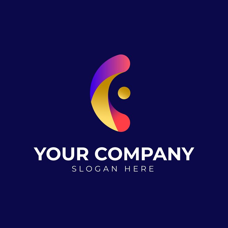 Vector diseño de logotipo moderno simple y minimalista con estilo gradiente