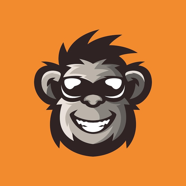 El diseño del logotipo de monkey cool