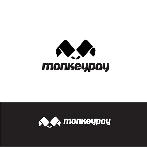 Vector diseño del logotipo de monkey payment