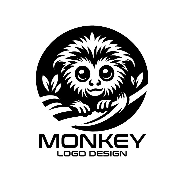 Vector diseño del logotipo de monkey vector