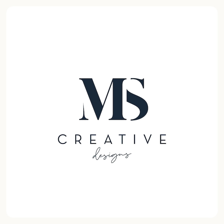 Vector diseño de logotipo monogram ms, logotipo de carta creativa para empresas y empresas
