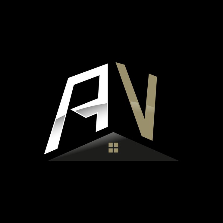 Vector el diseño del logotipo de monogram realty logo av