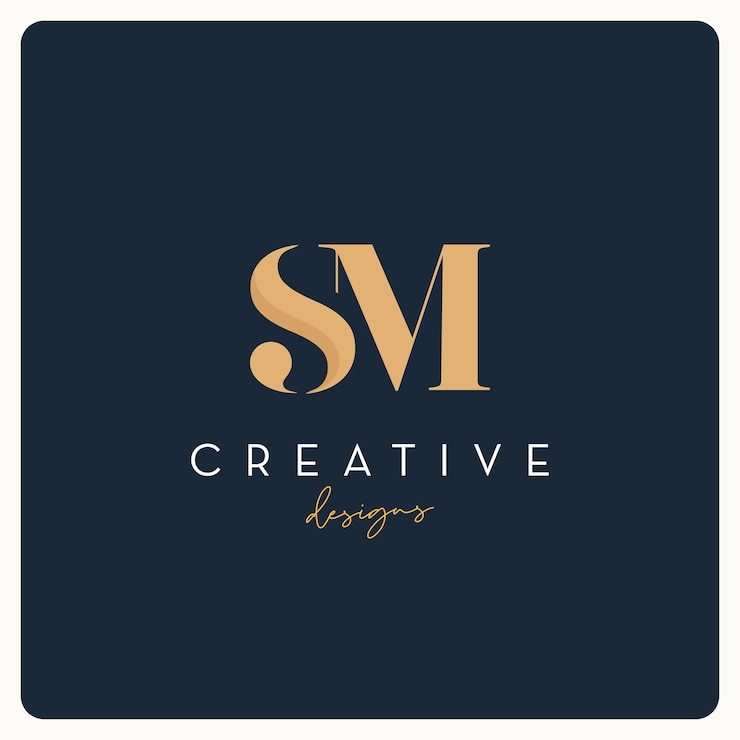 Vector diseño de logotipo monogram sm, logotipo de carta creativa para empresas y empresas