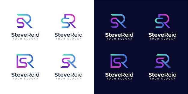 Diseño de logotipo monogram sr