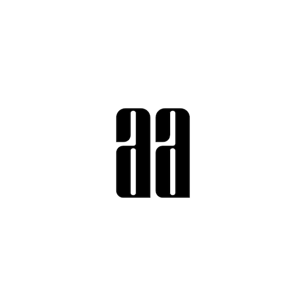 El diseño del logotipo del monograma AA, la letra, el texto, el nombre, el símbolo, el logotipo monocromático, el carácter alfabético, el logo simple.