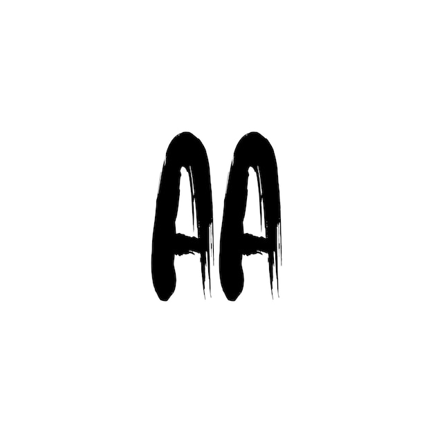 El diseño del logotipo del monograma AA, la letra, el texto, el nombre, el símbolo, el logotipo monocromático, el carácter alfabético, el logo simple.