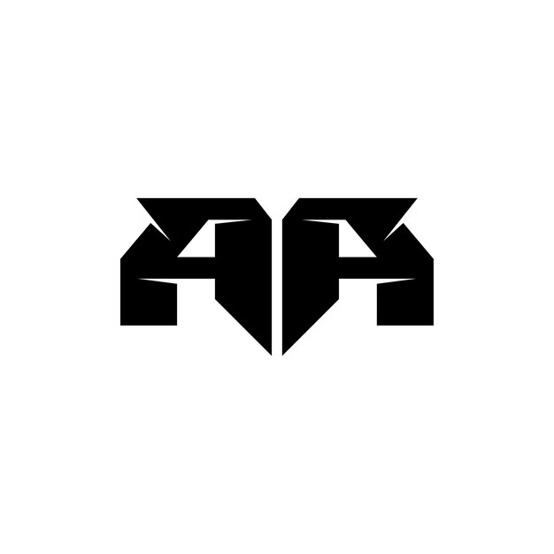 El diseño del logotipo del monograma AA, la letra, el texto, el nombre, el símbolo, el logotipo monocromático, el carácter alfabético, el logo simple.