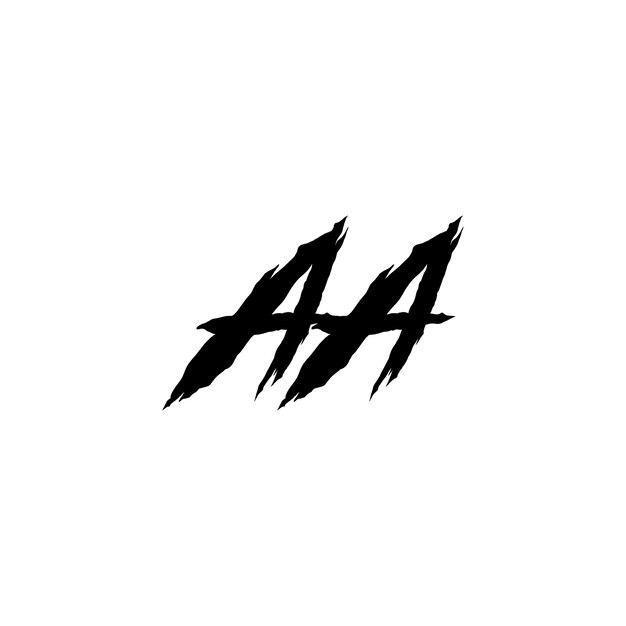El diseño del logotipo del monograma AA, la letra, el texto, el nombre, el símbolo, el logotipo monocromático, el carácter alfabético, el logo simple.