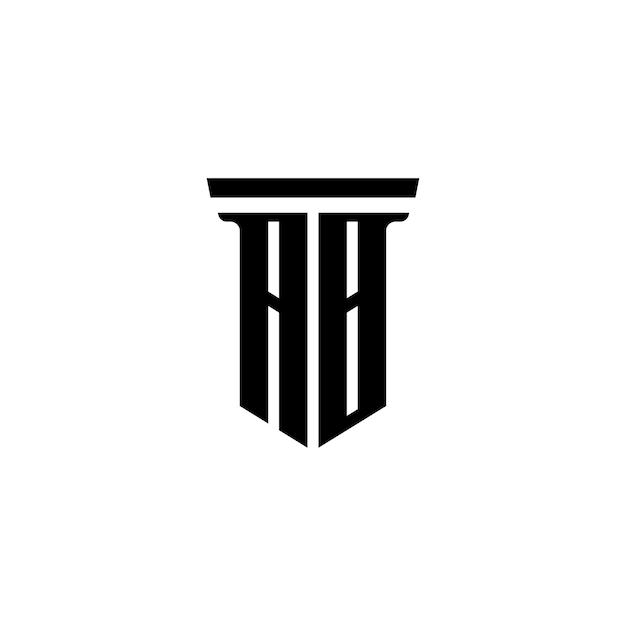 El diseño del logotipo del monograma AB, la letra, el texto, el nombre, el símbolo, el logotipo monocromático, el carácter alfabético, el logo simple.
