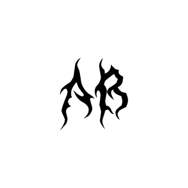 El diseño del logotipo del monograma AB, la letra, el texto, el nombre, el símbolo, el logotipo monocromático, el carácter alfabético, el logo simple.