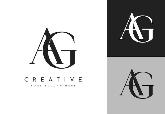 diseño de logotipo de monograma agrícola de lujo y moderno