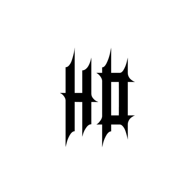 Diseño de logotipo de monograma en alta definición, letra, texto, nombre, símbolo, logotipo monocromático, carácter alfabético, logotipo simple