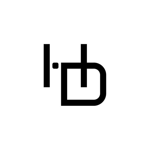 Diseño de logotipo de monograma en alta definición, letra, texto, nombre, símbolo, logotipo monocromático, carácter alfabético, logotipo simple