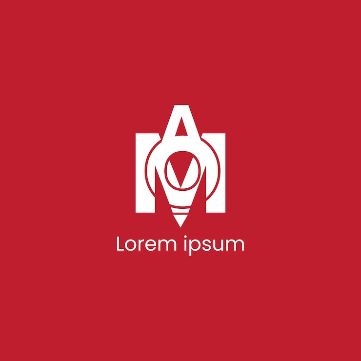 Vector diseño del logotipo del monograma am