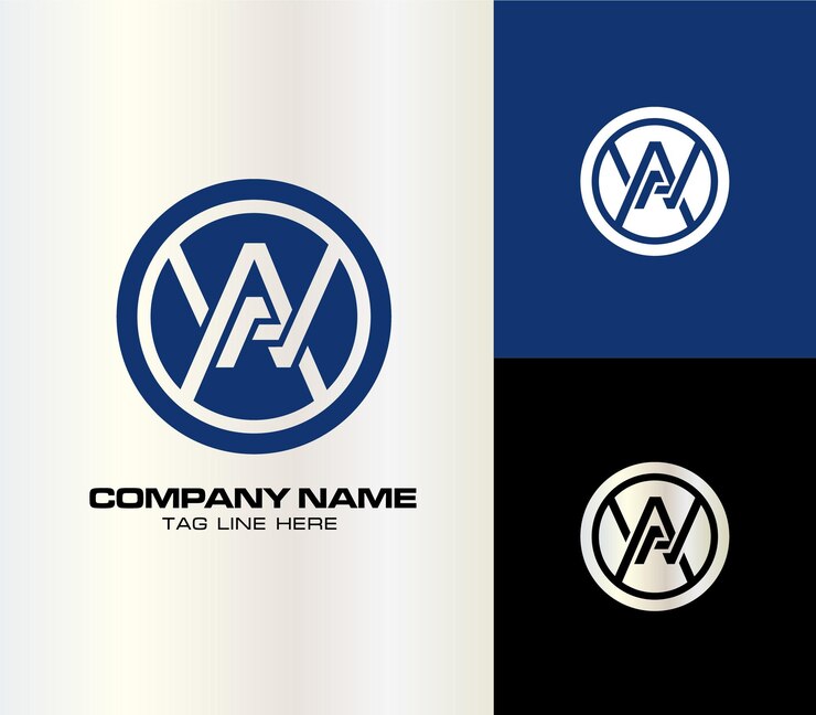 Vector diseño del logotipo del monograma aw