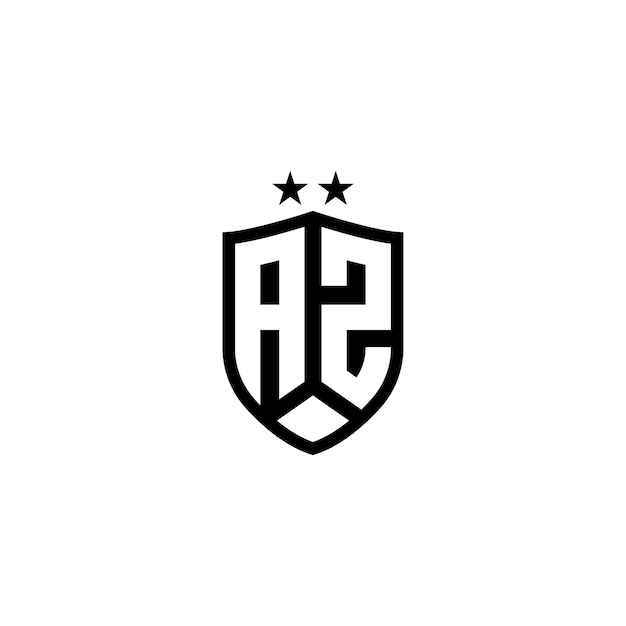 El diseño del logotipo del monograma AZ, la letra, el texto, el nombre, el símbolo, el logotipo monocromático, el carácter alfabético, el logo simple.