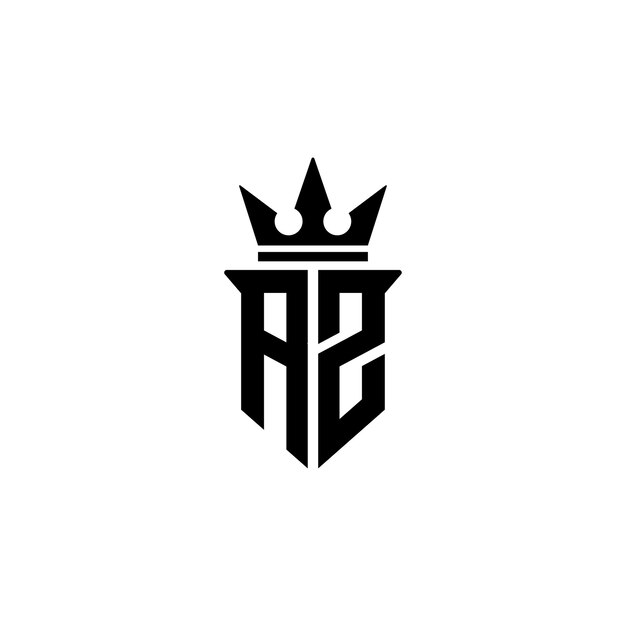 El diseño del logotipo del monograma AZ, la letra, el texto, el nombre, el símbolo, el logotipo monocromático, el carácter alfabético, el logo simple.