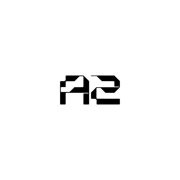El diseño del logotipo del monograma AZ, la letra, el texto, el nombre, el símbolo, el logotipo monocromático, el carácter alfabético, el logo simple.