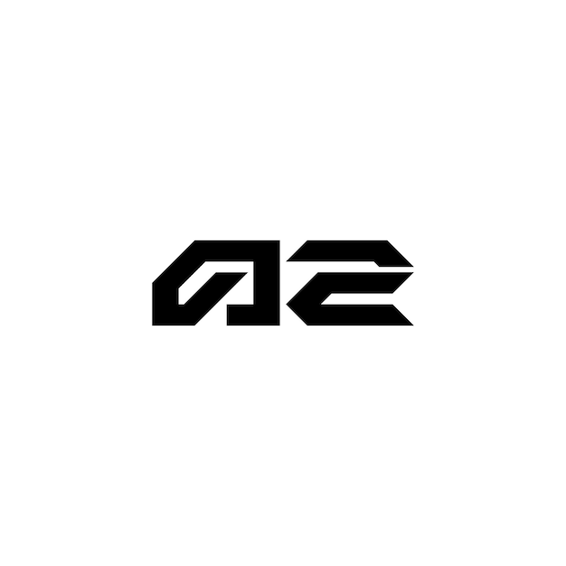 El diseño del logotipo del monograma AZ, la letra, el texto, el nombre, el símbolo, el logotipo monocromático, el carácter alfabético, el logo simple.