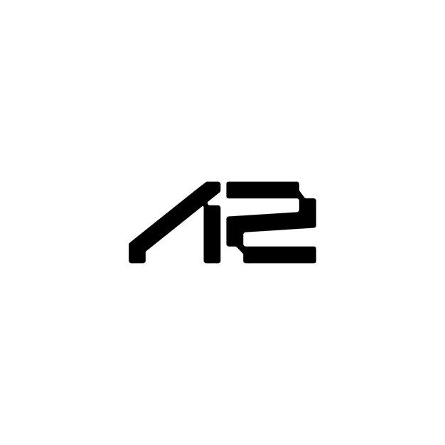 El diseño del logotipo del monograma AZ, la letra, el texto, el nombre, el símbolo, el logotipo monocromático, el carácter alfabético, el logo simple.