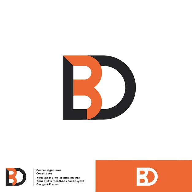 Diseño del logotipo del monograma BD