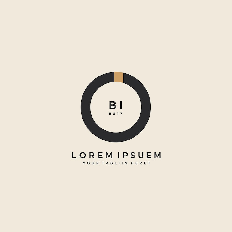 Vector diseño del logotipo del monograma bi