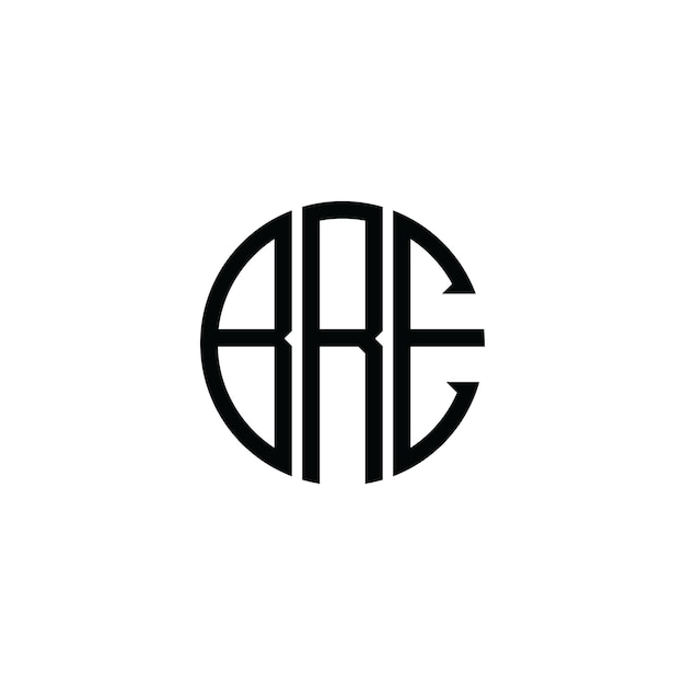Diseño de logotipo de monograma BRE