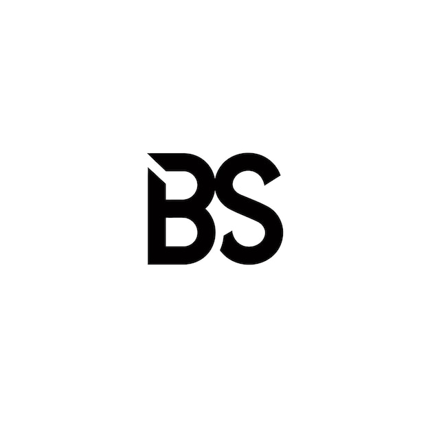 Diseño del logotipo del monograma de BS