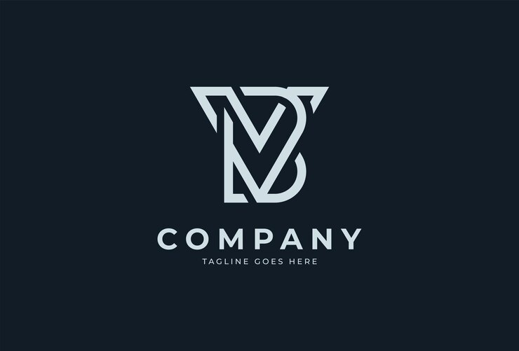 Vector diseño del logotipo del monograma de bv